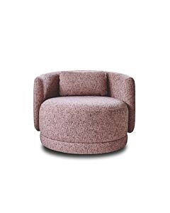 Basil Swivel Armchair Deluxe Recycled Weave Clay - Ex Display